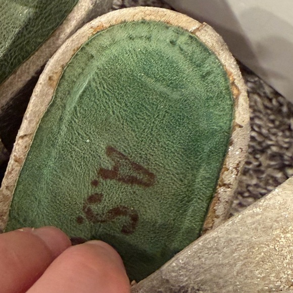 A.S 98 Green Wedge Sandals leather strappy size 37 - Picture 4 of 8